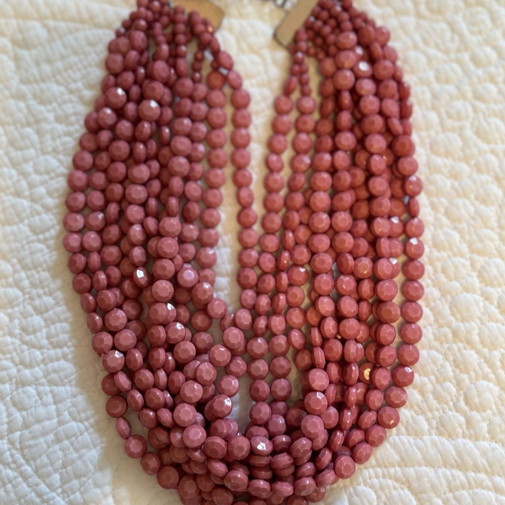 Pink Layered Statement Necklace